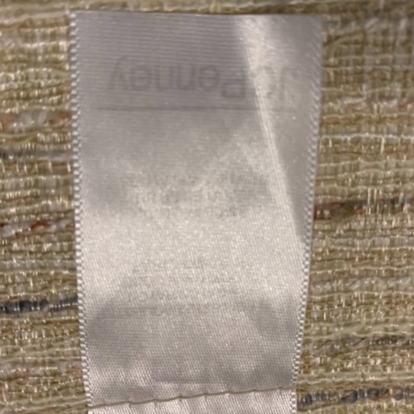 CURTAINS - 80x17.5 JC Penney Home Top Blouson Valance JewelTex Eggshell khaki - Picture 7 of 10